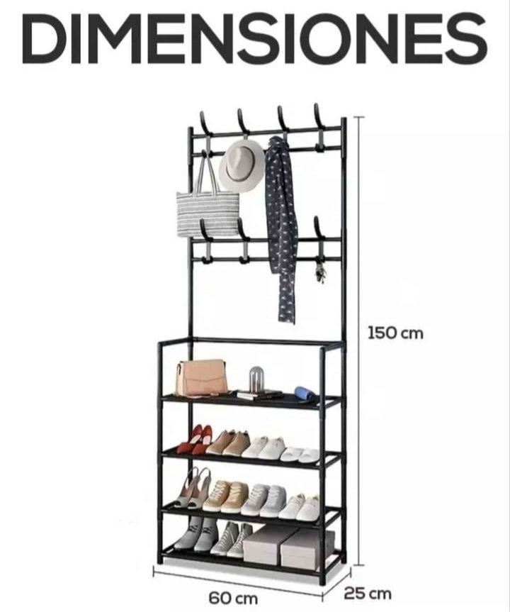 Perchero con zapatera 