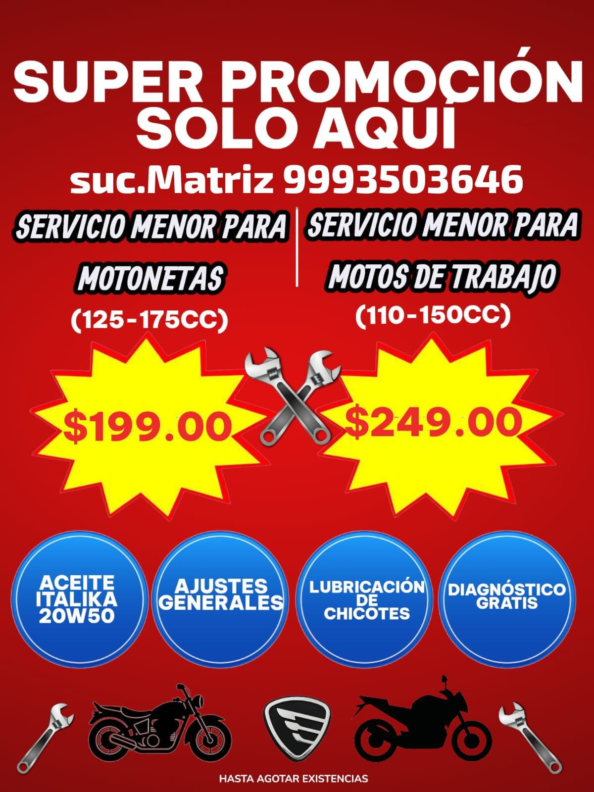 Promoción servicio motoneta 