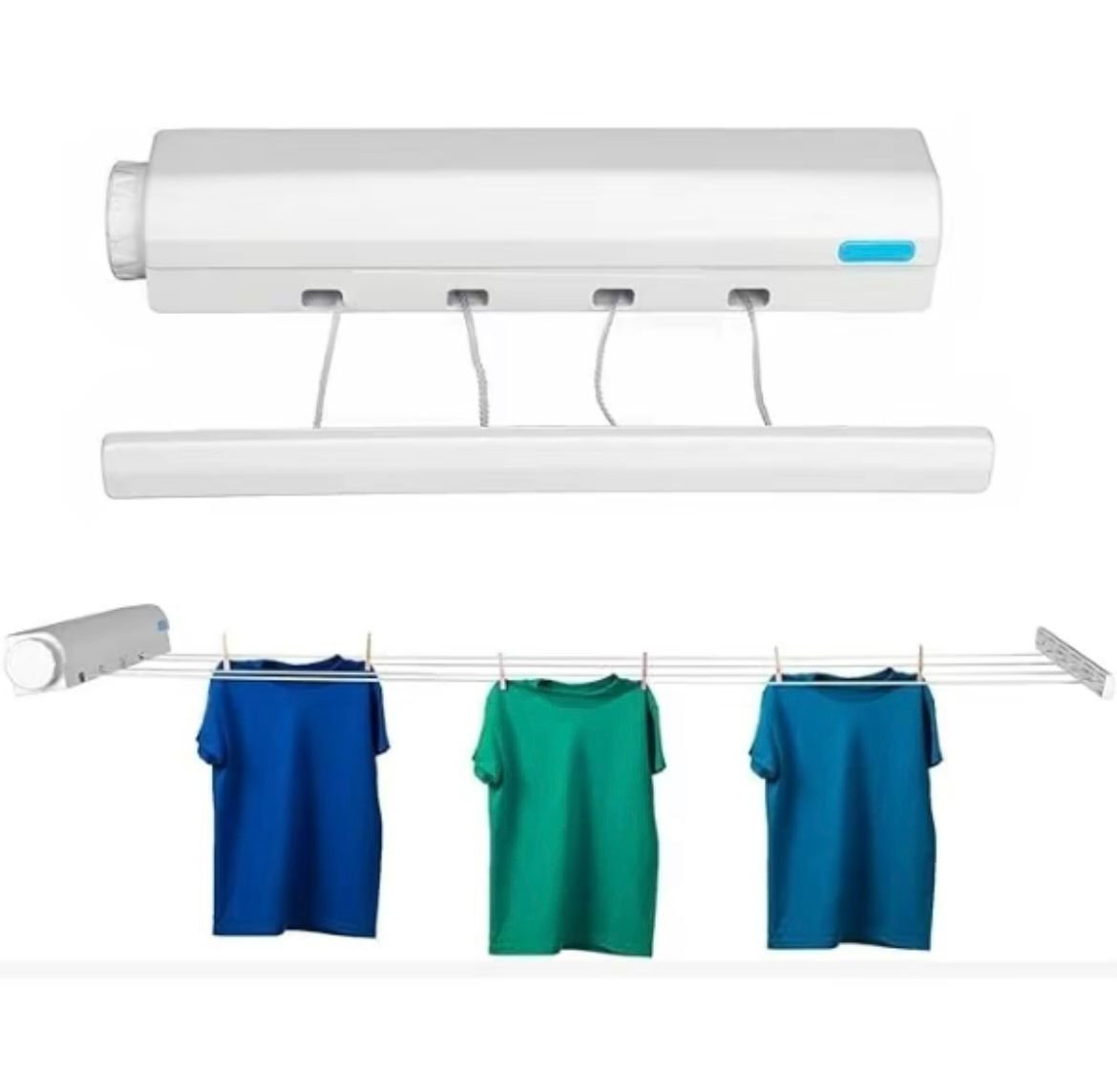 Tendedero retráctil 3.75m 3 hilos 