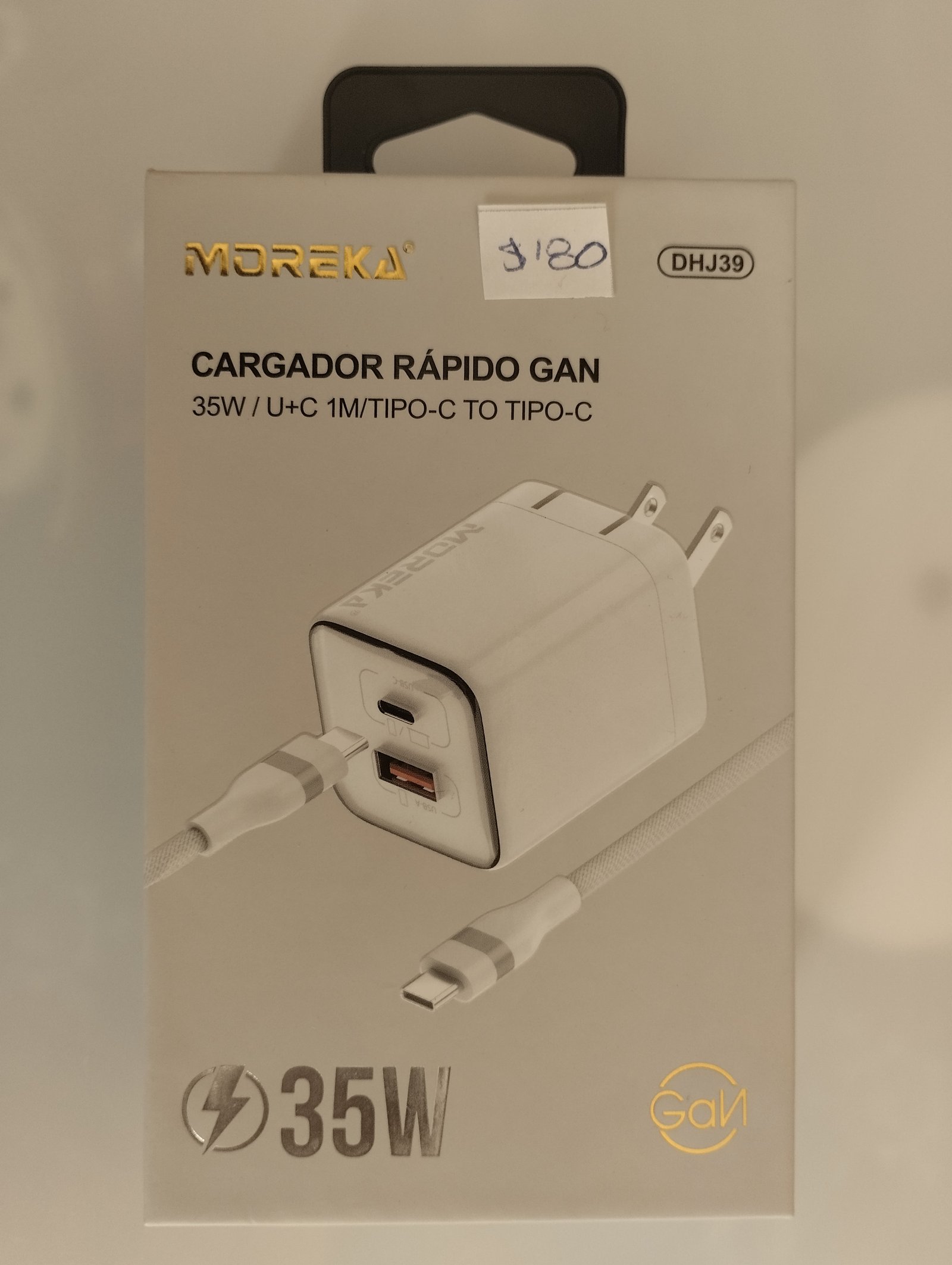 Cargador de 35whats con tecnología/Gan/ de protección contra bajas y altas de corriente